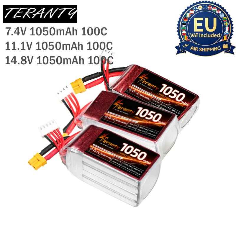 Drone Battery 3S - 2 batteries Lipo RC 1050mAh 2S