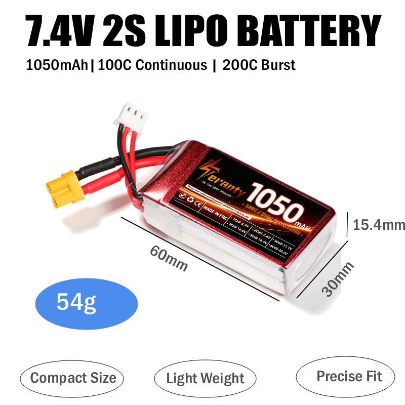 2 batteries Lipo RC 1050mAh 2S - Drone Battery 3S avis et prix