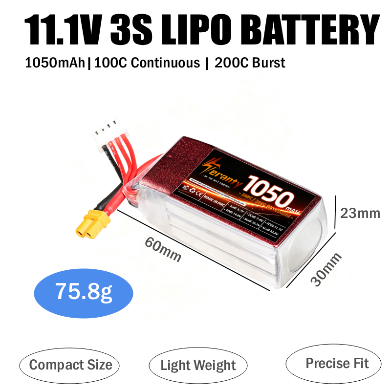 2 batteries Lipo RC 1050mAh 2S - Drone Battery 3S avis et prix